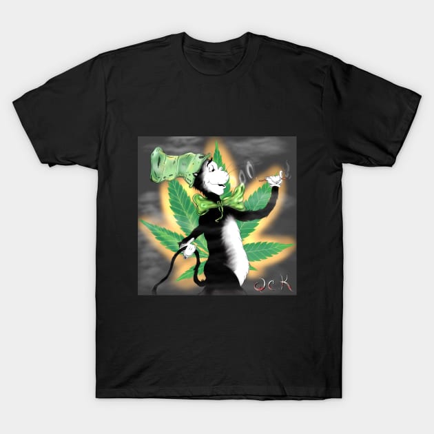 Cat in the Ganja Hat T-Shirt by The_broHam